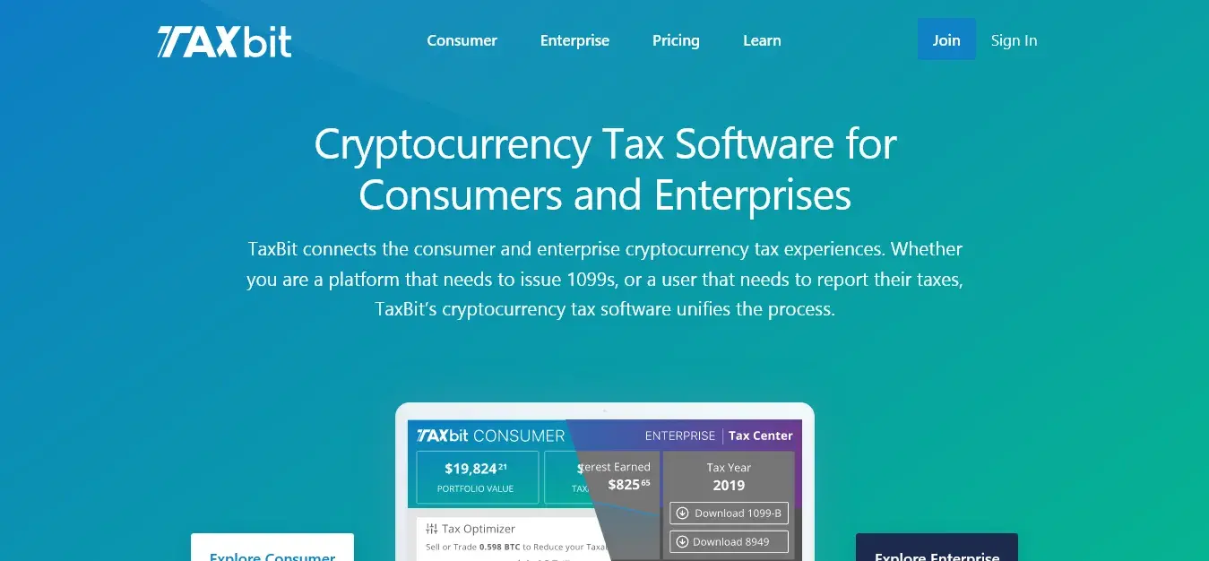 TaxBit cryptocurrency tax software